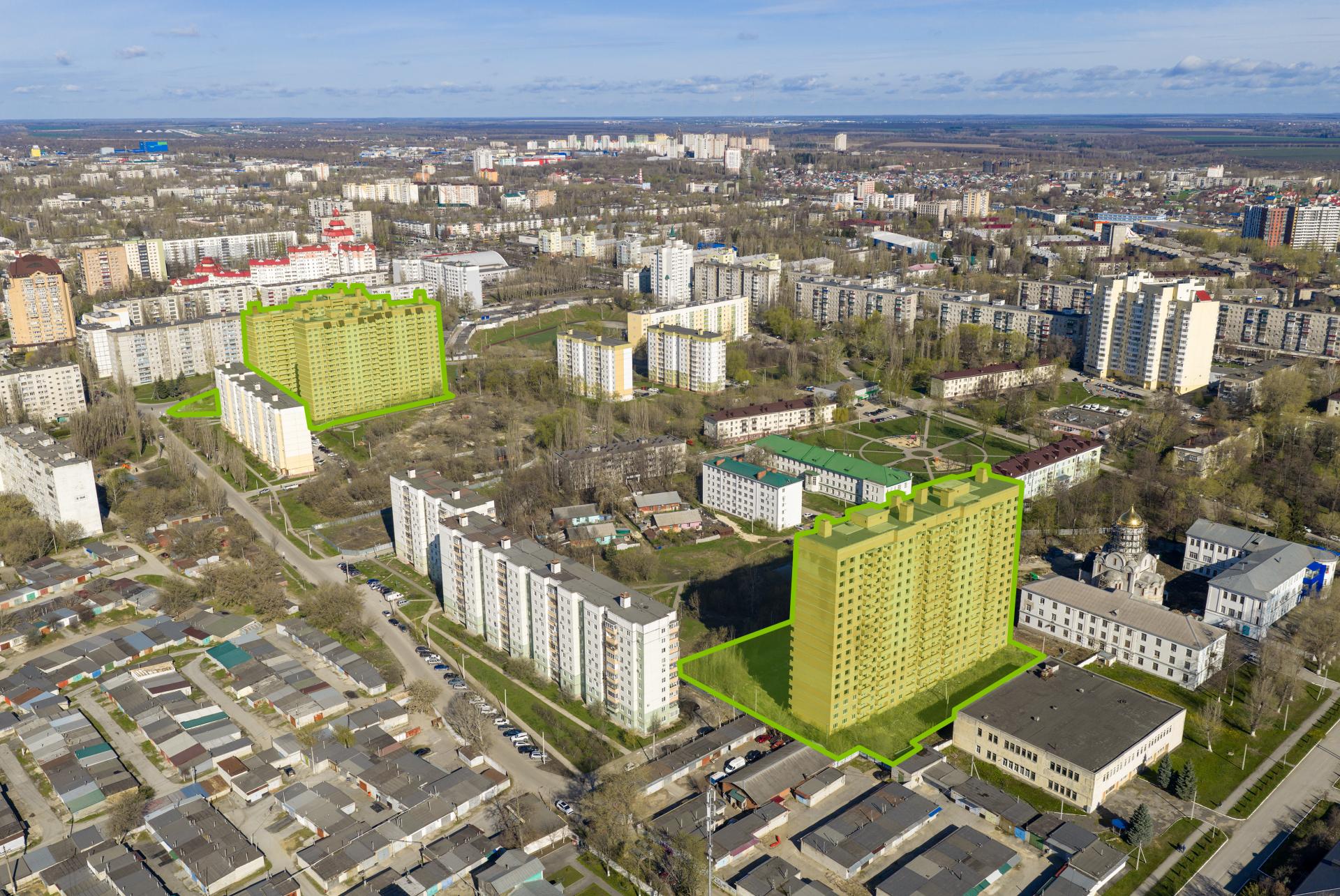 Продажа находящихся в федеральной собственности объектов незавершенного строительства общей площадью 47 805,9 кв. метров (кадастровые номера: 48:20:0013303:1431, 48:20:0013303:1432, 48:20:0013303:1433), местоположение: Липецкая обл., г. Липецк, территория военного городка №1, одновременно с находящимися в федеральной собственности земельными участками площадью 19 614 кв. метров (кадастровые номера: 48:20:0013303:2497, 48:20:0013303:2501), на которых они расположены.