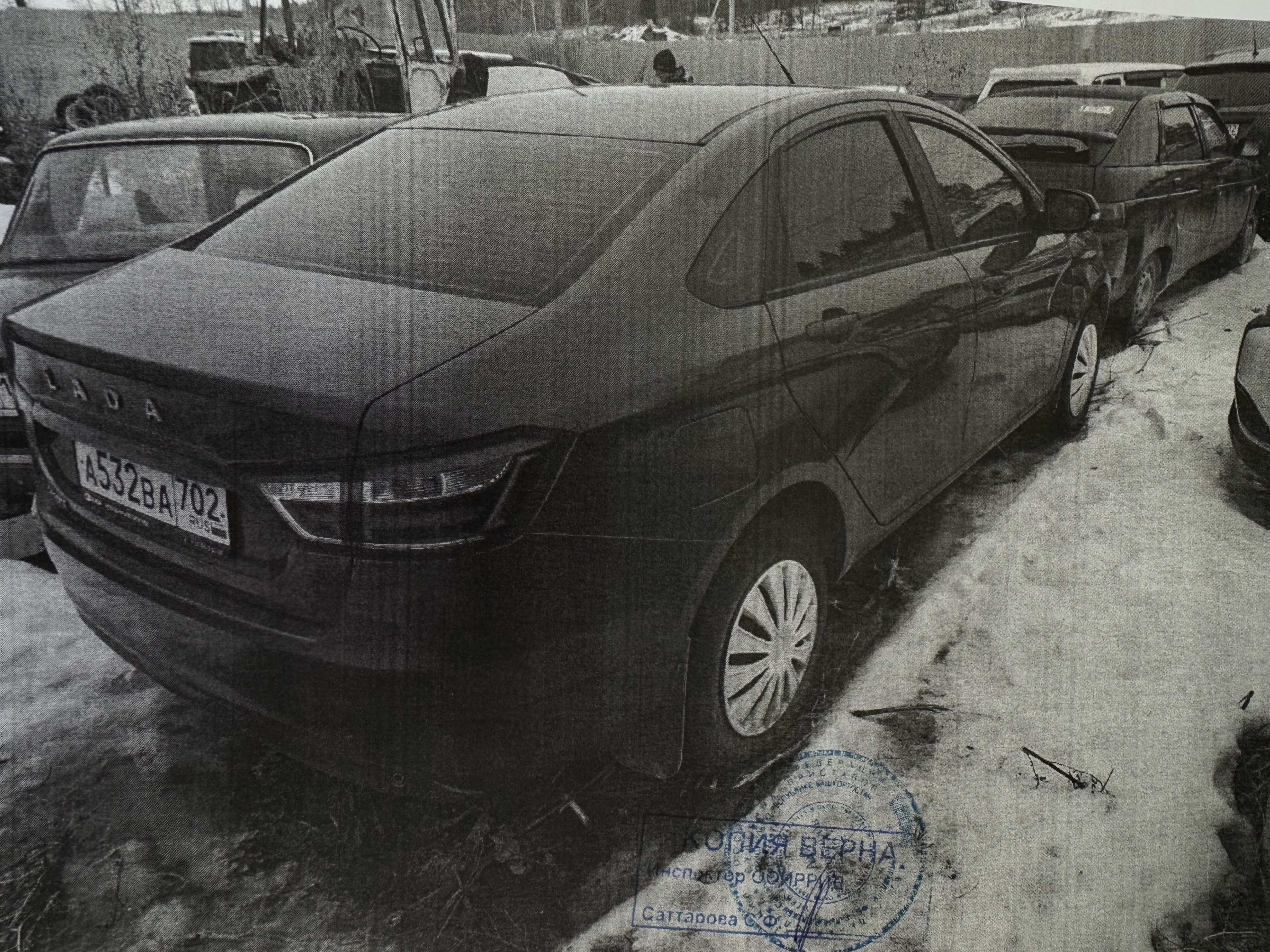 Автомобиль Лада Веста г/н А532ВА702, VIN XTAGFL110KY343692