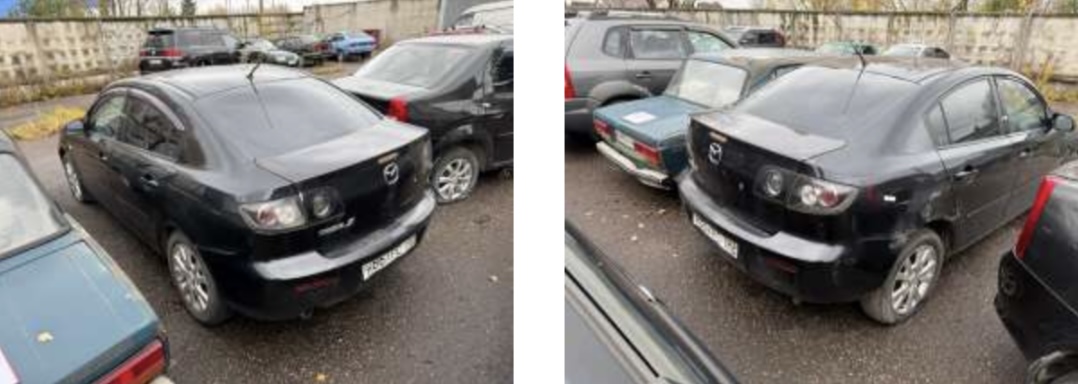 Автомобиль Мазда 3, год выпуска не установлен, г/н Н867РС150.