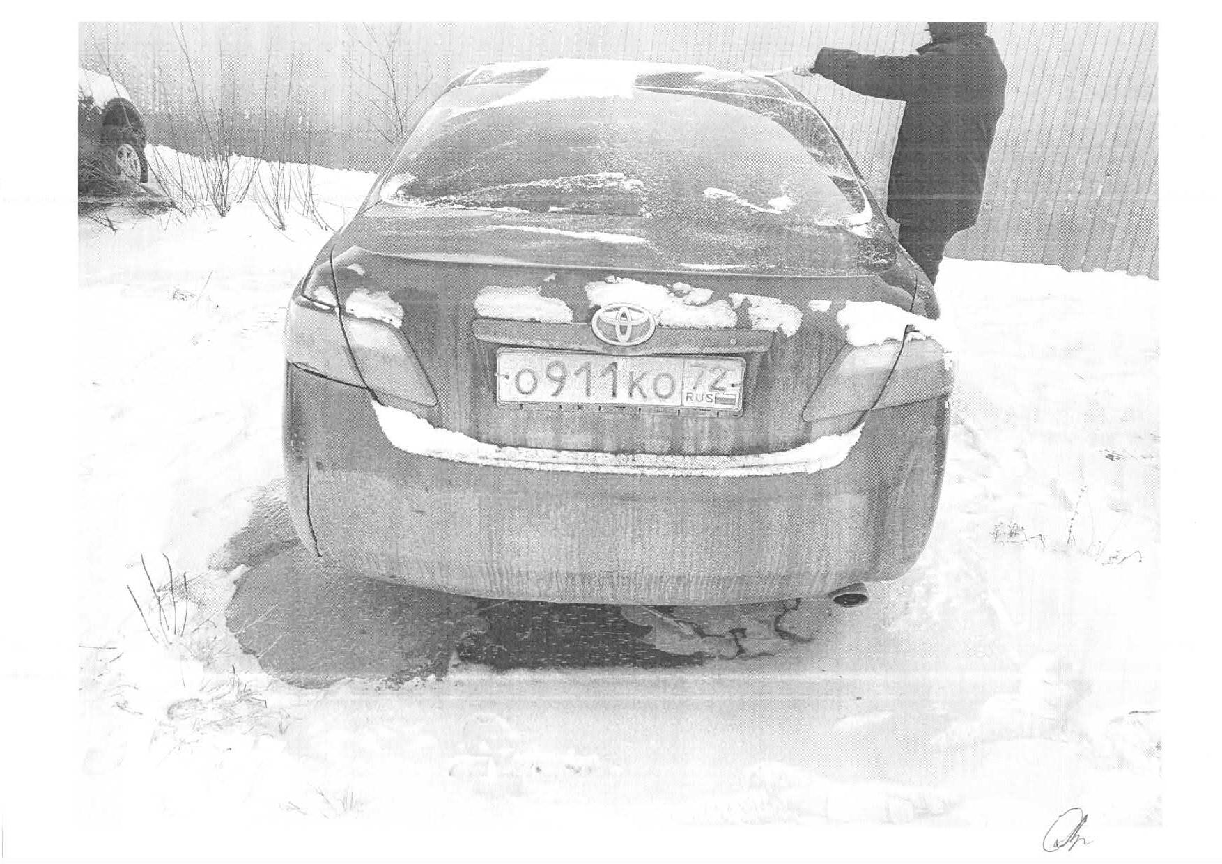 Транспортное средство легковой автомобиль ТОЙОТА КАМРИ, 2008 г.в, г/н О911КО72, vin XW7BЕ40КХ0S000667, рег.№ 72-011913;