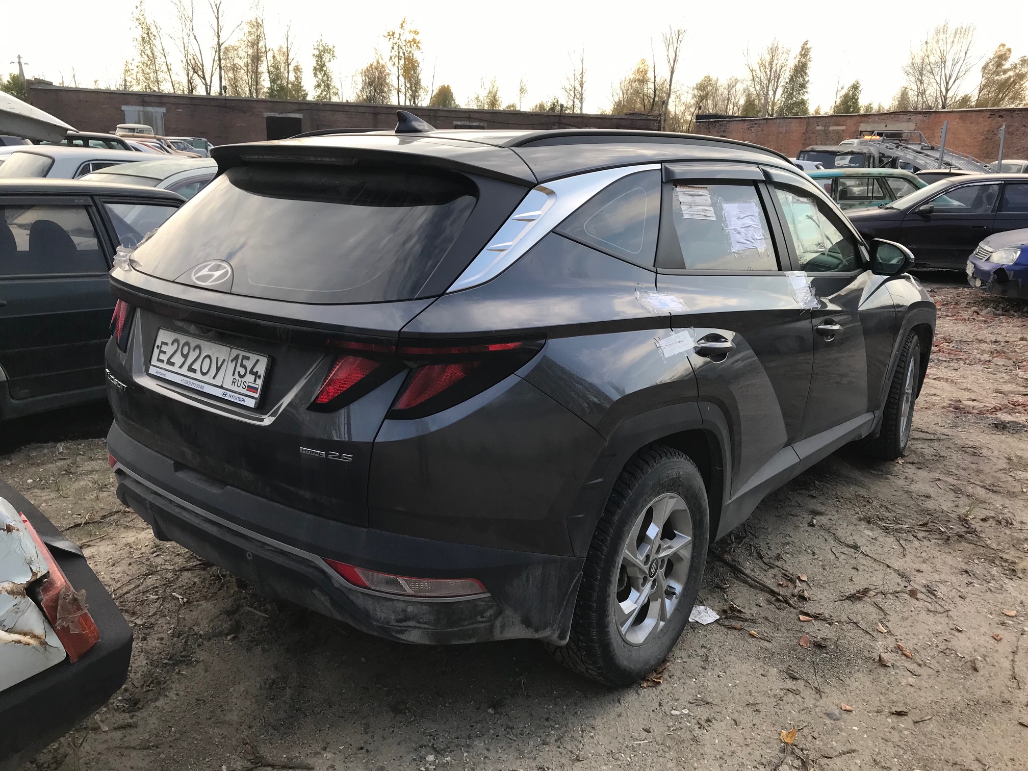 Транспортное средство-автомобиль Hyundai Tucson, регистрационный знак Е 292 ОУ 154 регион, VIN XWEJC81EDN0000692 , 2021 года выпуска, цвет серый