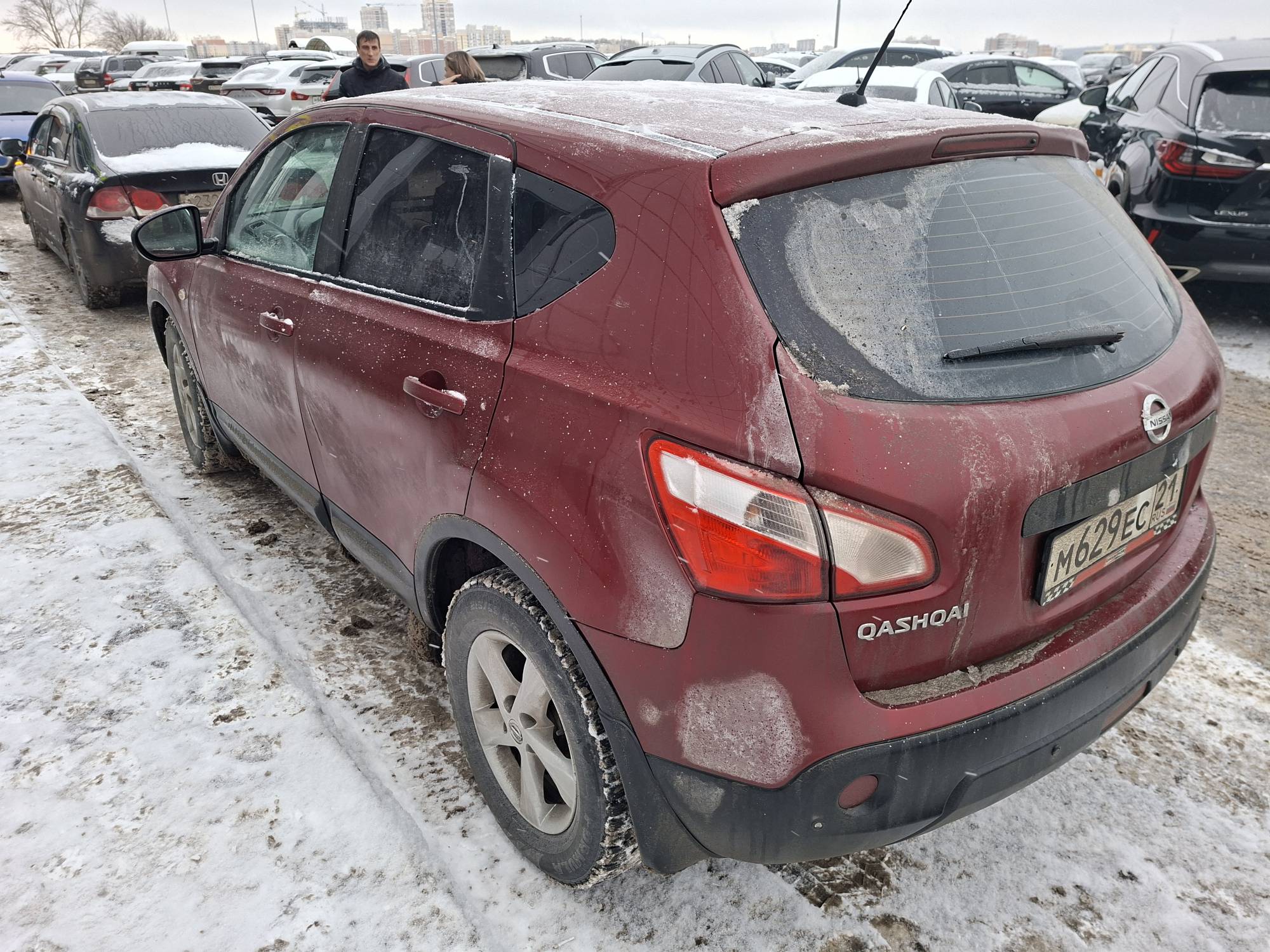 АМТС Ниссан Кашкай, 2013 г.в., г/н М629ЕС21, VIN SJNFAAJ10U2806408, цвет красный