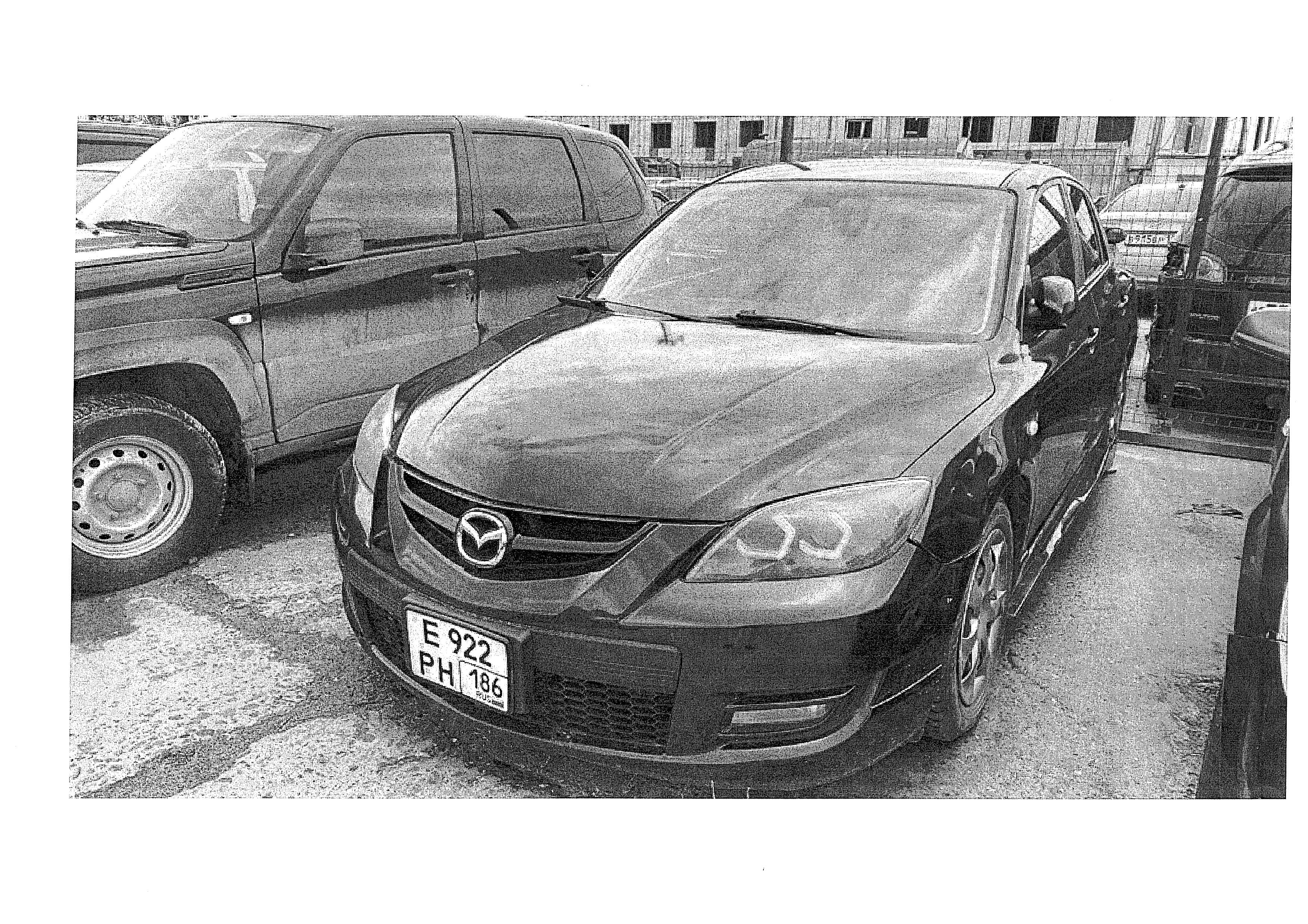 Транспортное средство легковой комби (хэтбек) MAZDA 3, 2007 г.в, г/н Е922РН186, VIN JMZBK14L681673773, рег. № 26-377