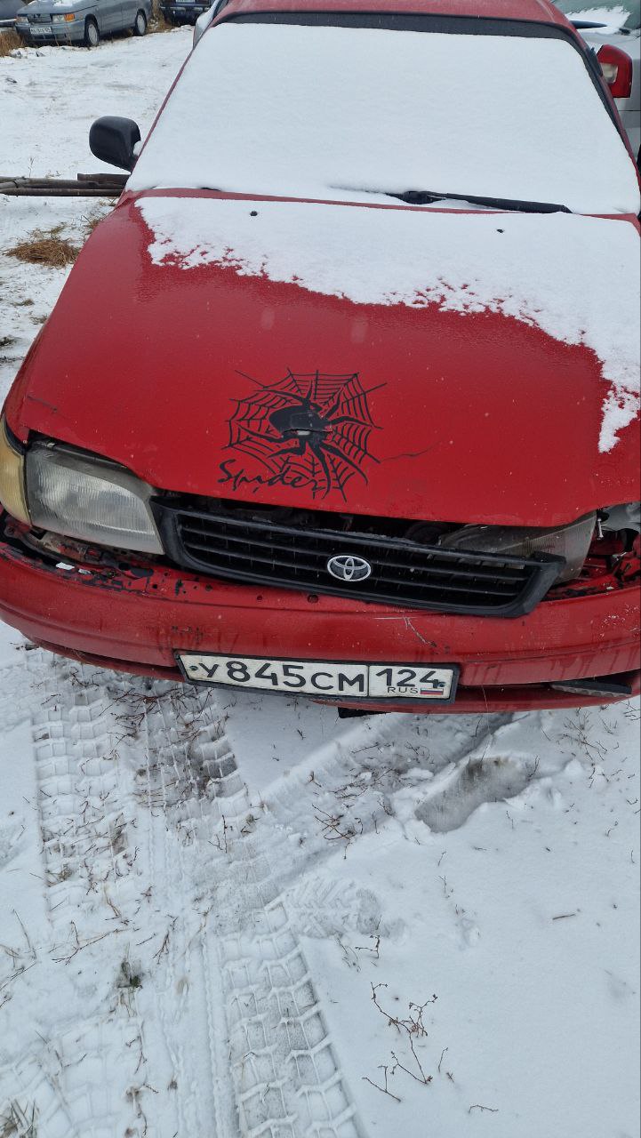Автомобиль Тойота Карина г/н У845СМ124, 1994г.в, VIN SB164ABK00E061384, цвет красный, по кузову следы коррозии, после ДТП комплектность и состояние не проверялась данное имущество обращено в доход государства, (Документы отсутствуют)Находится г. Красноярск