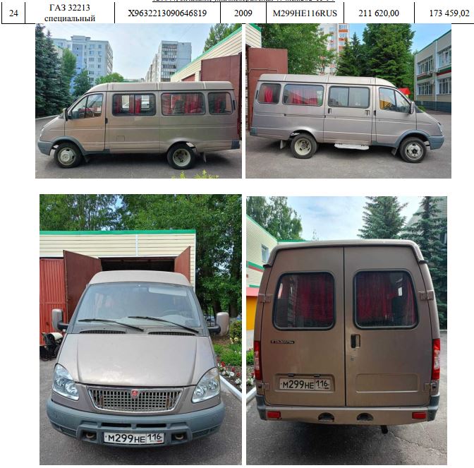 ГАЗ 32213 специальный, год выпуска 2009, VIN X9632213090646819