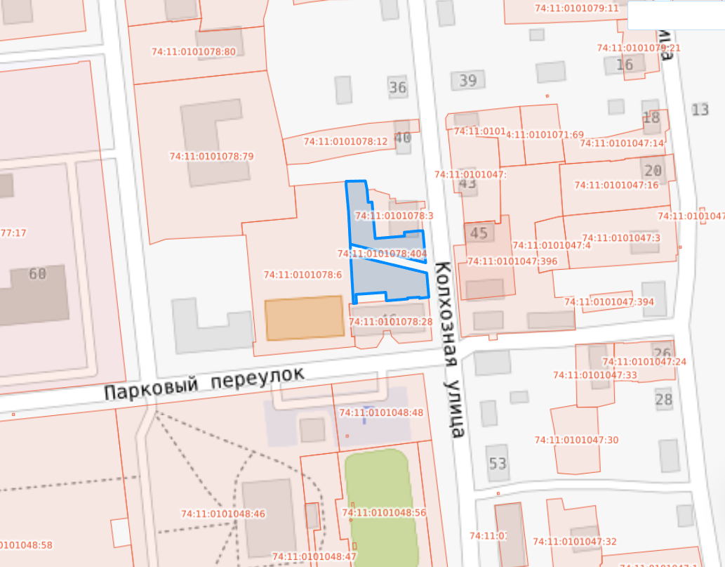 Аренда земельного участка с нежилым зданием, с кадастровым номером 74:11:0101078:404 (здание 74:11:0101078:50)