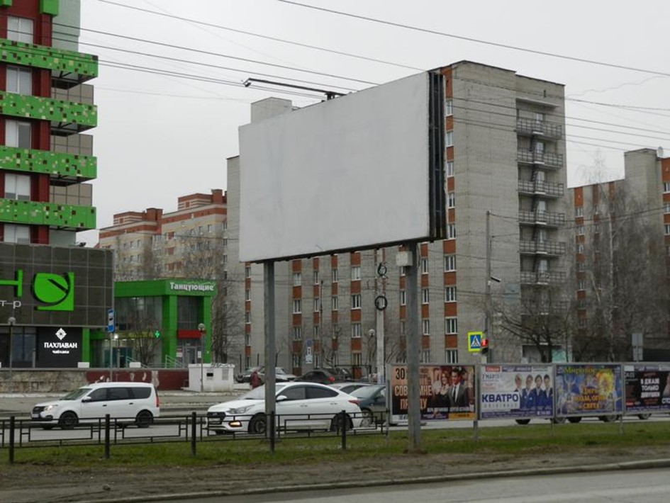 Рекламная конструкция - щит (билборд) двухопорный двусторонний (номенклатурный №: 151391) с размерами информационного поля: 6х3 м.