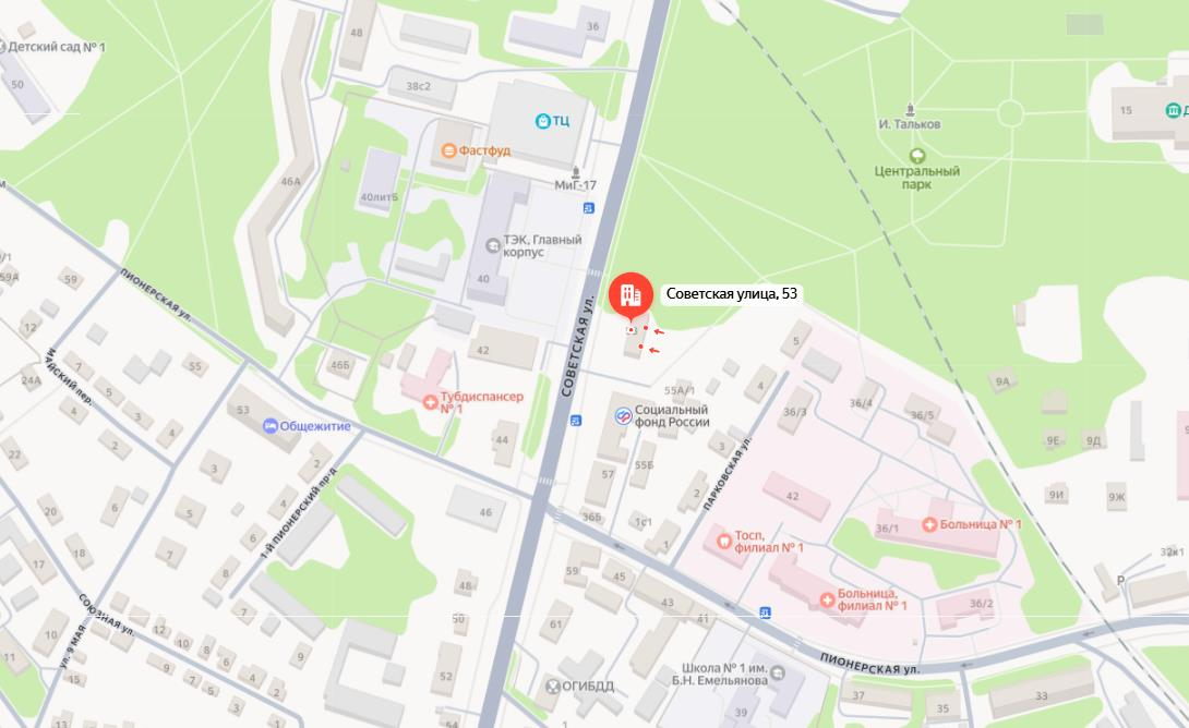 Нежилое помещение с кадастровым номером 71:32:030101:2194, по адресу: Тульская область, г. Щекино, ул. Советская, д. 53