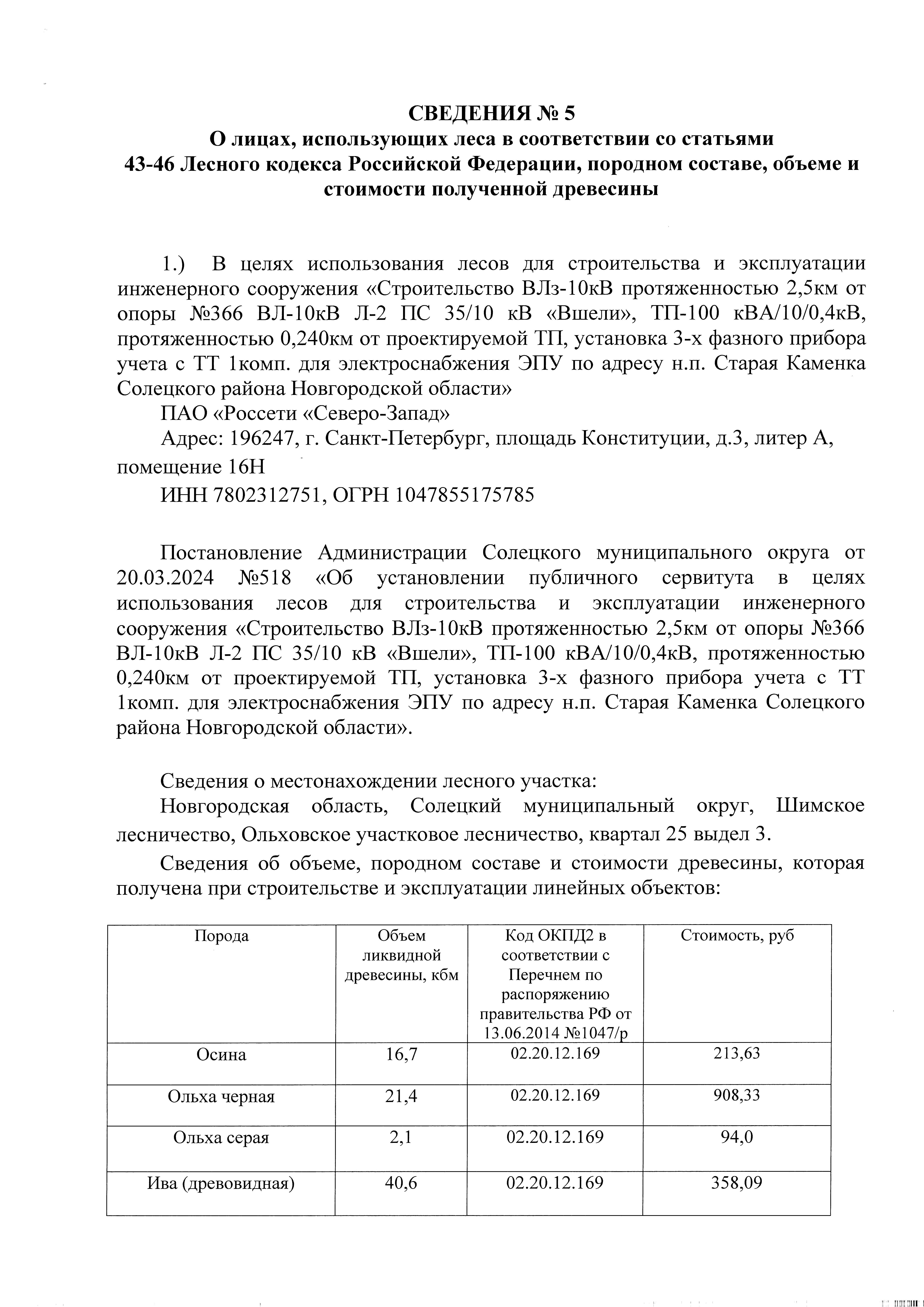 Древесина. Лот № 8.1 (снижение 50%)