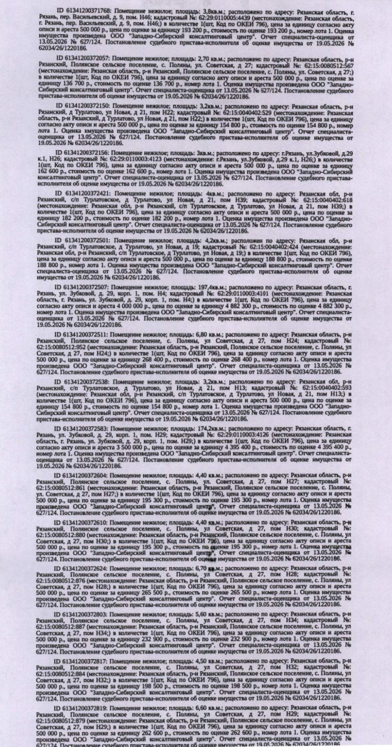 Помещение, назначение: нежилое, наименование: помещение, цокольный этаж № c, кадастровый номер 62:29:0110003:4118, площадь 2,5 кв.м., местоположение: г.Рязань, ул.Зубковой, д.29 к.1, Н21. Взыскатель: УФНС по Рязанской области. Должник: Плаксин Е.Н.
