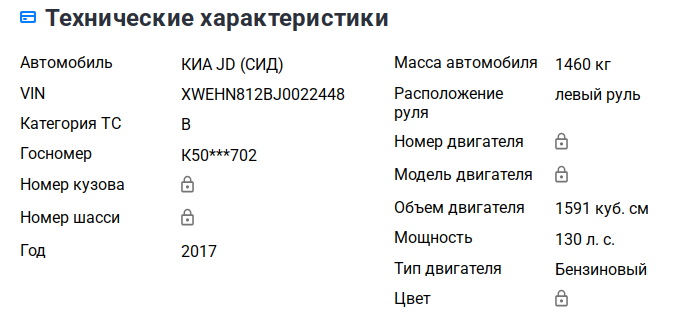 Автомобиль марки Киа Сид, гос.номер К504ТТ702, VIN XWEHN12BJ0022448; Скутер марки "SYM jet 4125"