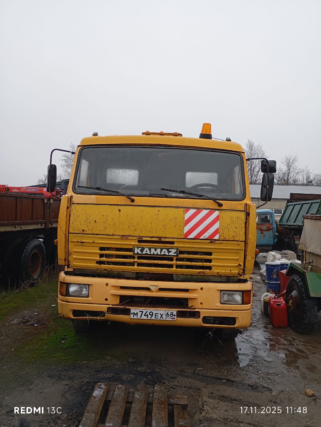 Грузовой автомобиль КАМАЗ 65116; 2007 г.в.; г/н: М749ЕХ68; цвет: ЖЕЛТЫЙ ГЕОРГИН; VIN: XTC65116071148531