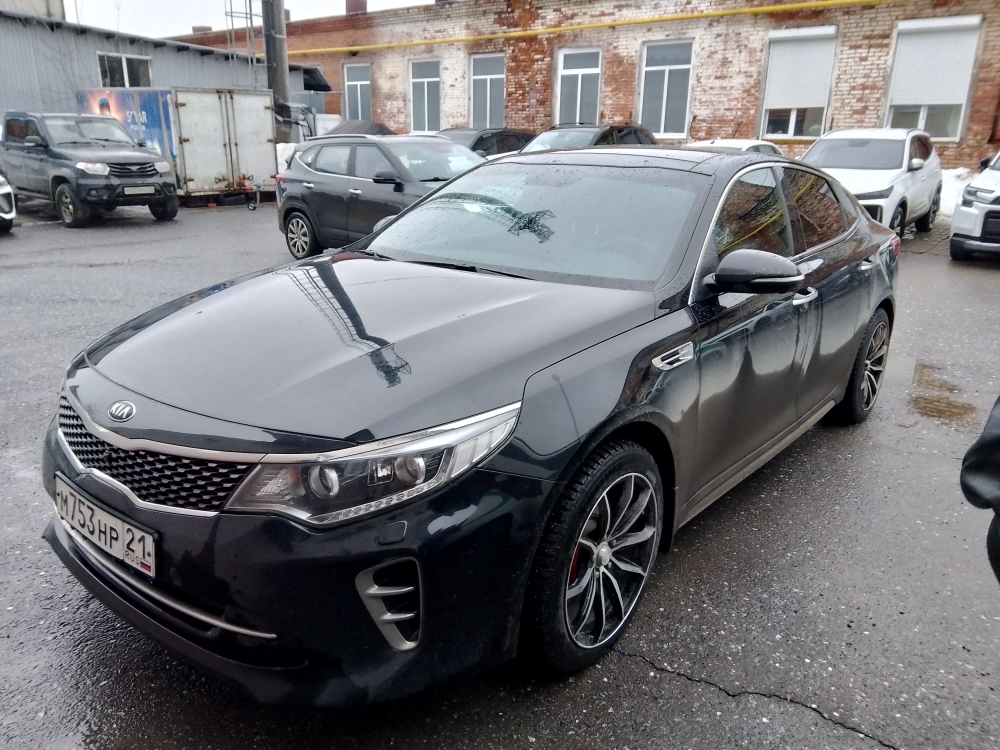 АМТС КИА Оптима, 2017 г.в., г/н М753НР21, VIN XWEGW413BH0004366, цвет черный