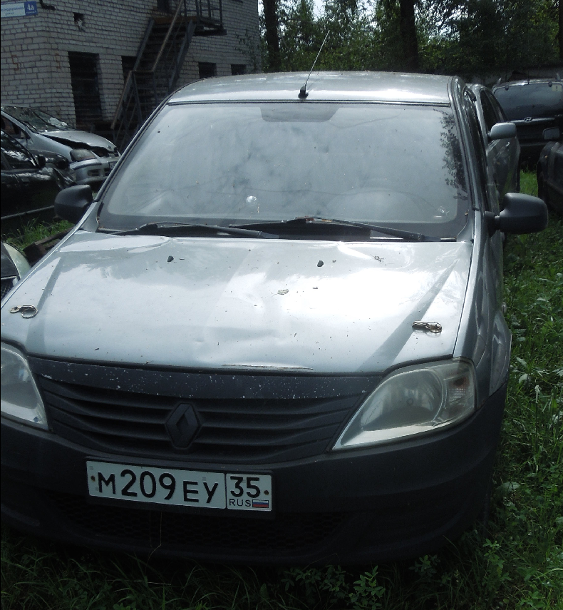 Автомобиль марки "Рено Логан", ГРЗ: М209ЕУ35, VIN: X7LLSRB2HBH432124, 2011 г.в., синего цвета, залоговый.