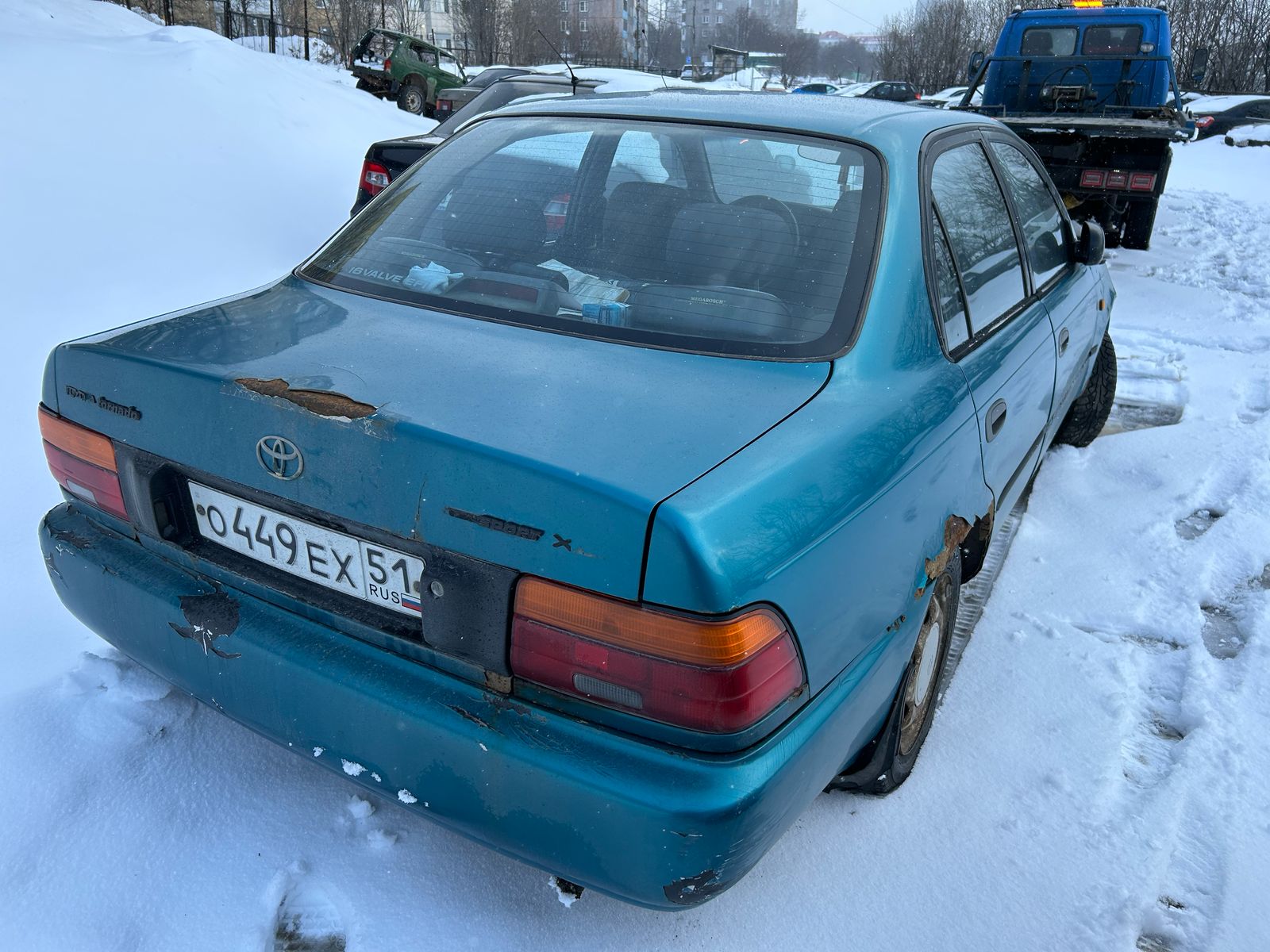 ГОДНЫЕ ОСТАТКИ автомобиля марки «Тойота Королла» (Toyota Corolla), государственный регистрационный знак O449ЕХ51, 1996 года выпуска. VIN: JT153EEA100243986.