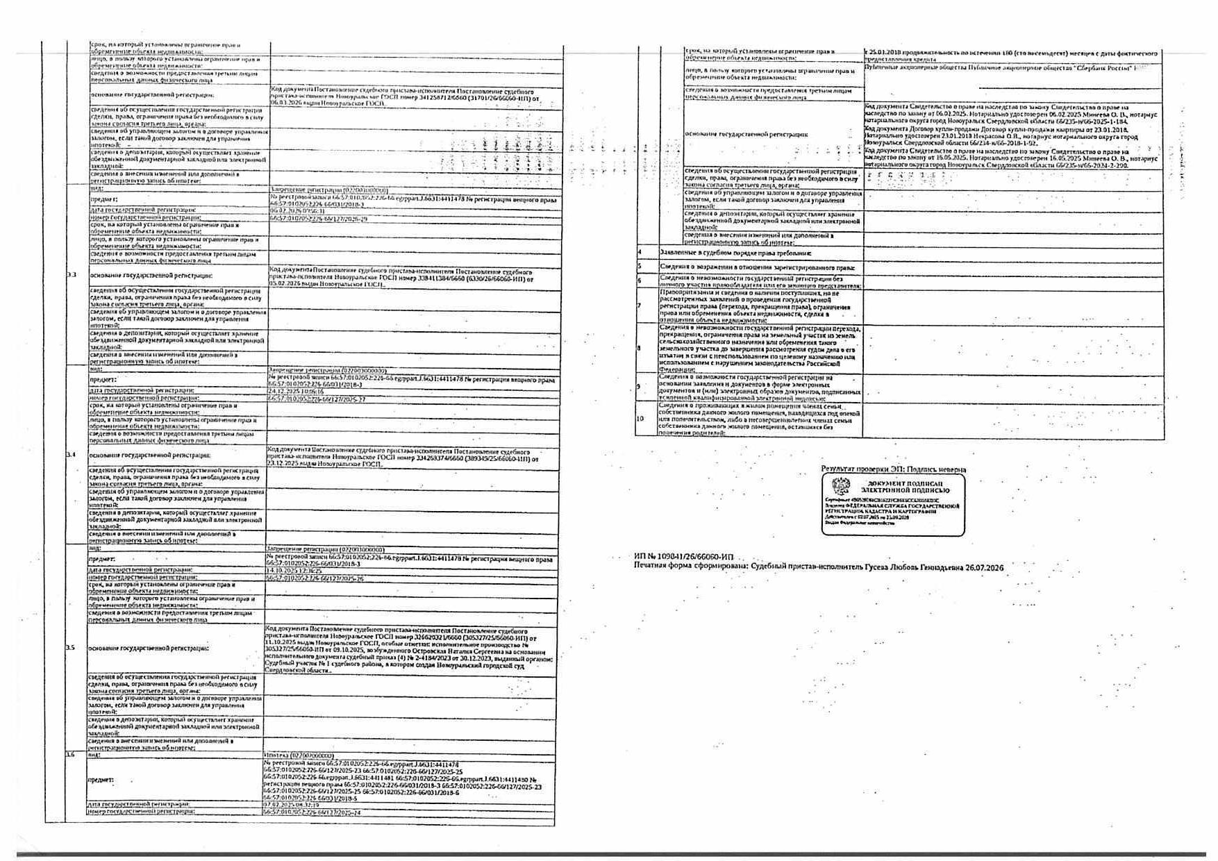 Жилое помещение (квартира), площадь 59,1 кв.м., кадастровый номер: 66:57:0102052:226, г. Новоуральск, ул. Крупской, д. 23, кв. 18, рег.№ 60-2433/26