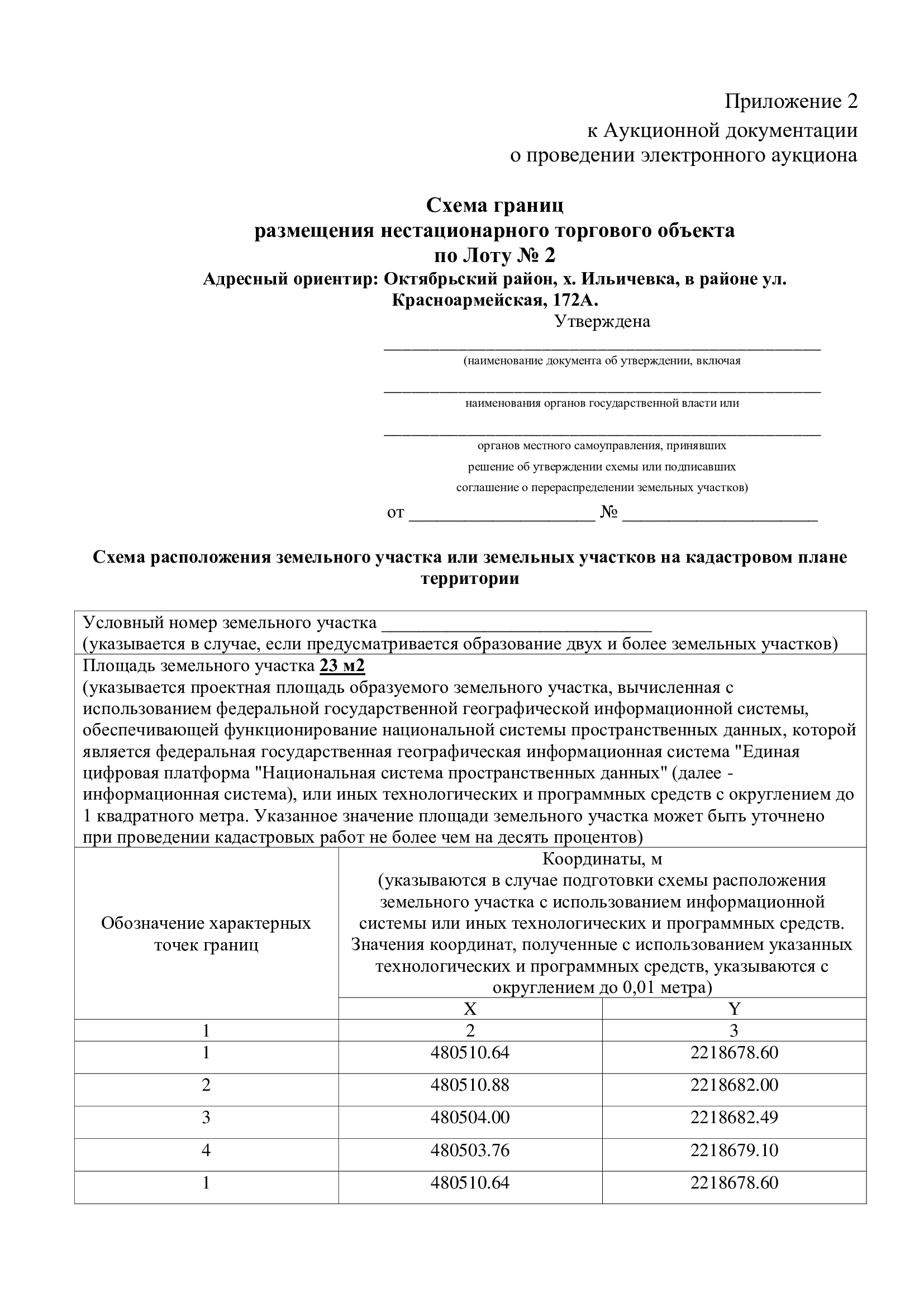 Право на размещение нестационарного торгового объекта на территории муниципального образования Октябрьский район
