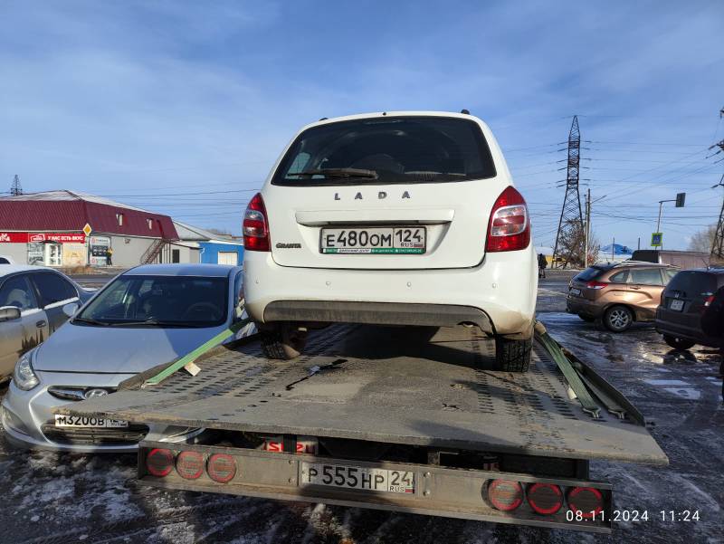 Легковой автомобиль комби (хэтчбек) LADA 219410 LADA GRANTA, 2019г.в., г/н E480OМ124, VIN XТА219410К0153232, номер кузова XТА219410К0153232, номер двигателя 6802986, цвет белый. Начальная цена продажи 618 400 руб. Задаток 93000 руб.