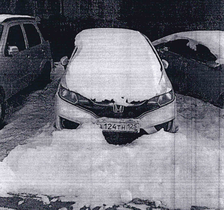 АМТС Хонда Фит, г.в.2016, г/н А124ТН125, №кузова GP51224013, №двиг.1328008, соб-к Рузиев Р.Р.,