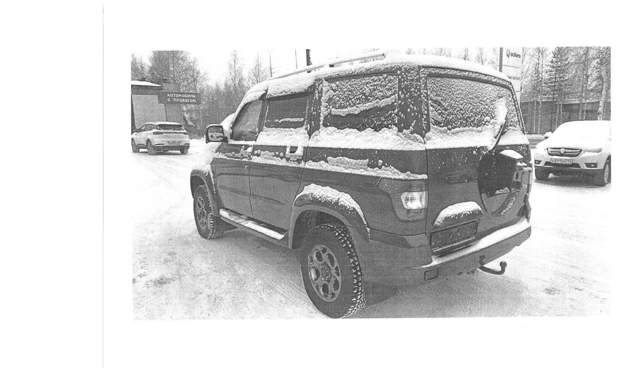 Транспортное средство, легковой автомобиль УАЗ UAZ PATRIOT, 2021 г.в., б/н, VIN XTT316300M1020232, рег. № 26-354