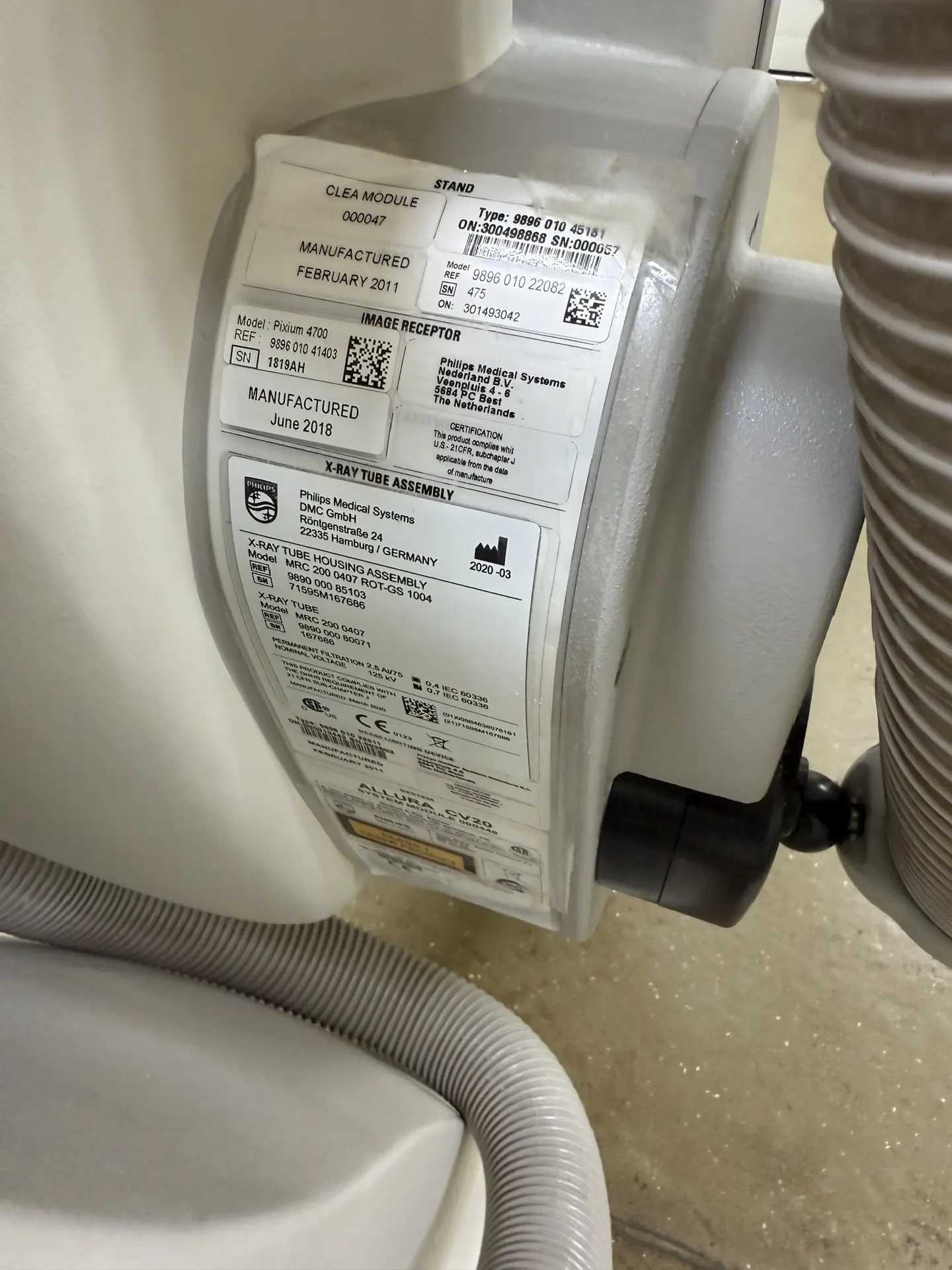 Аппарат рентгеновский ангиографический PHILIPS ALLURA CV20, заводской номер 000079, год выпуска 2011.