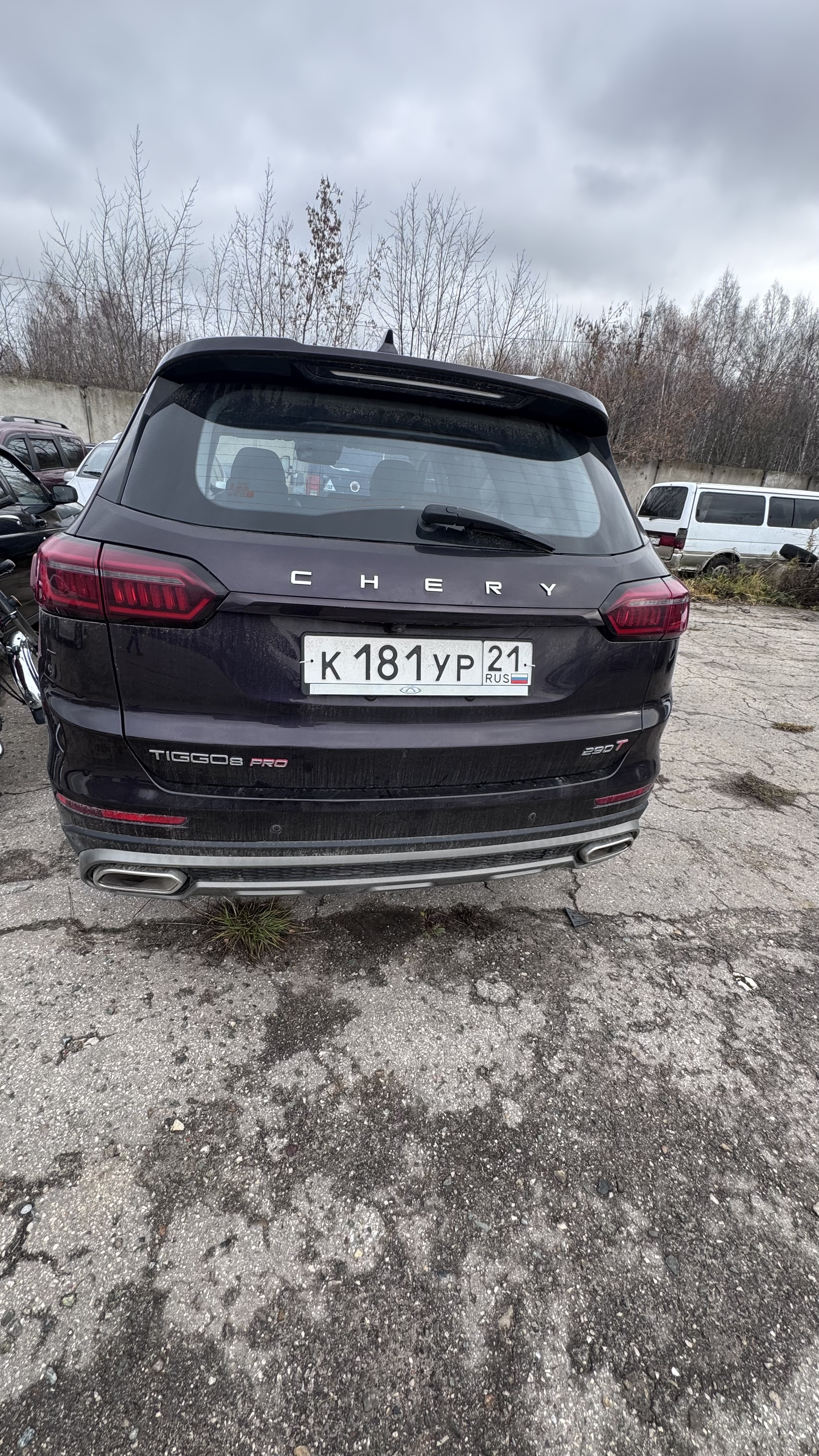 Легковой автомобиль "CHERY TIGGO8 PRO", г/н К 181 УР 21 RUS, VIN LVTDB21B4MD127189, цвет фиолетовый, 2021 г.в. (21-007765). На транспортные средства наложены ограничения (арест и/или залог, информация размещена на официальных сайтах https://гибдд.рф, https://www.reestr-zalogov.ru/search).