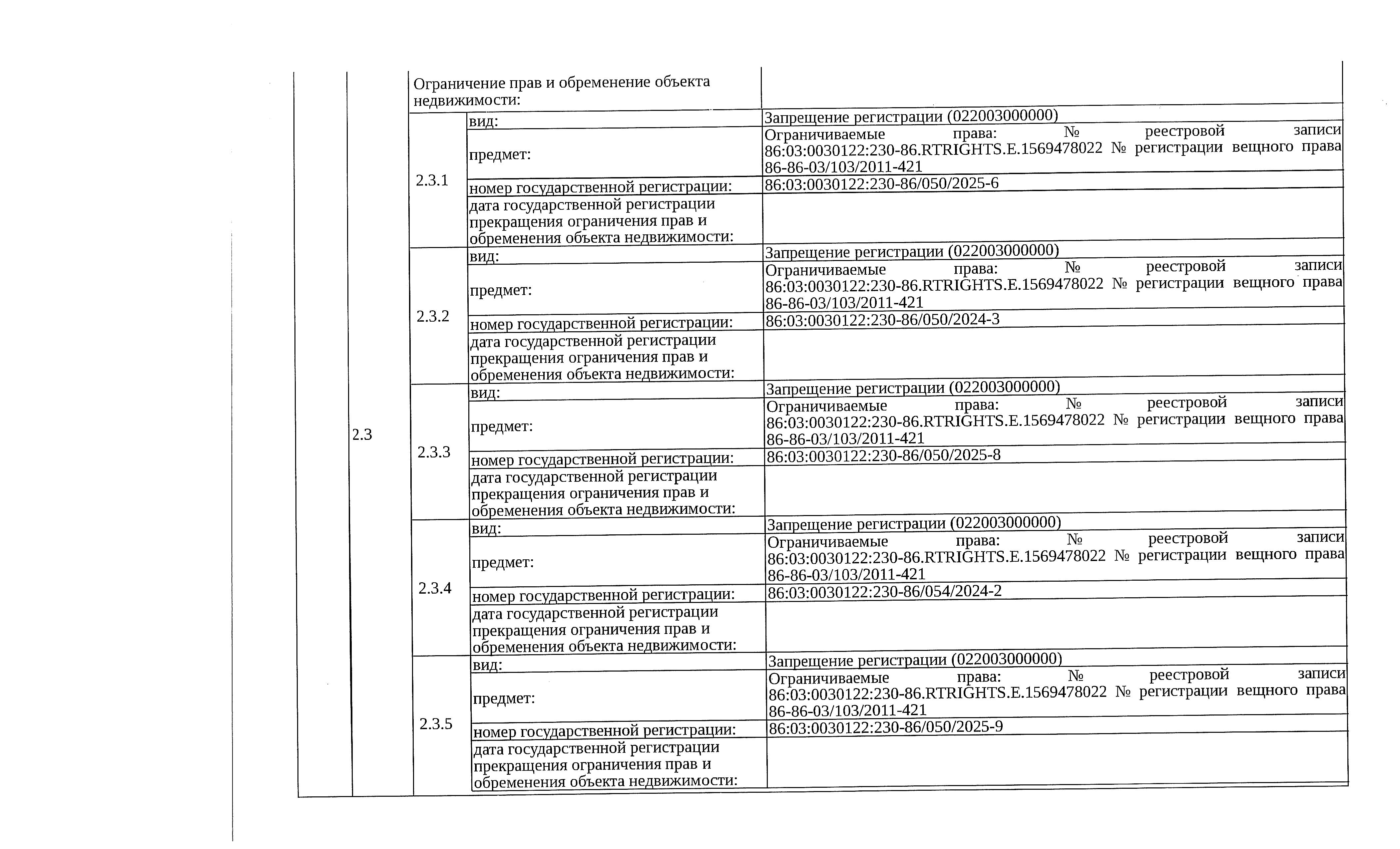 Жилое помещение (квартира), площадь 42,6 кв.м., кадастровый номер: 86:03:0030122:230, р-н Сургутский, пгт. Федоровский, пер. Парковый, д. 9, кв. 38, рег. № 26-260;