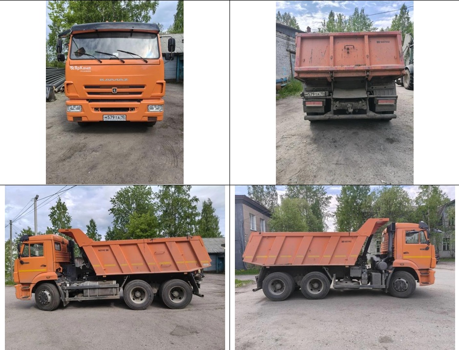 грузовой самосвал КАМАЗ Т2530, идентификационный номер (VIN) XTC651155K1414765, кузов (кабина, прицеп) №532050К2541857, шасси (рама) № XTC651155K1414765, 2019 года выпуска