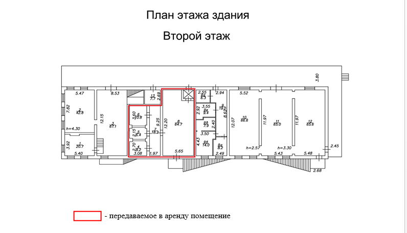 Право заключения договора аренды объекта недвижимого имущества АО «Военторг - Запад» - нежилое помещение, общей площадью 108,30 кв.м, в составе помещений №№4,5,6,7,8 расположенное на втором этаже нежилого здания «Двухэтажное кирпичное здание склада № 1, Литера А», кадастровый номер 35:24:0303001:154, площадью 1016,70 кв.м, по адресу: Российская Федерация, Вологодская область, городской округ Город Вологда, город Вологда, улица Железнодорожная, дом 4а, строение 7