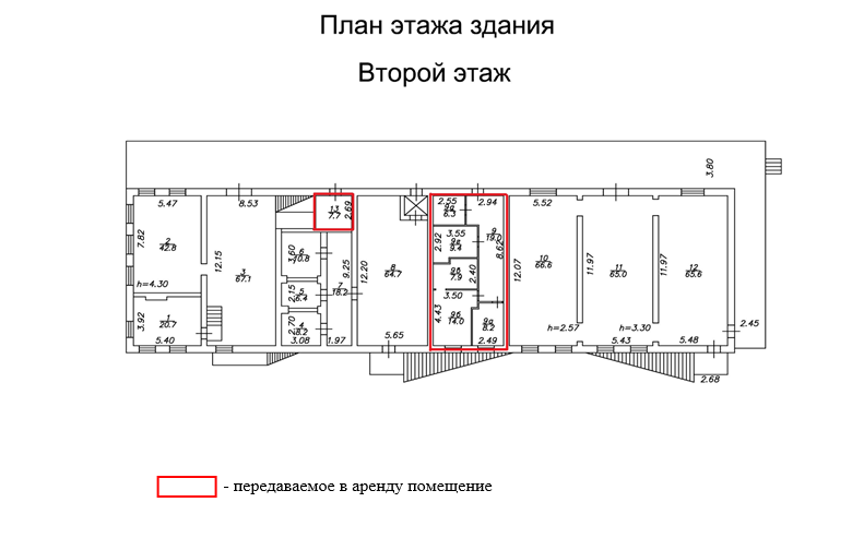 Право заключения договора аренды объекта недвижимого имущества АО «Военторг - Запад» - нежилое помещение, общей площадью 72,50 кв.м, в составе помещений №№ 9, 9а, 9б, 9в, 9г, 9д, 13, расположенное на втором этаже нежилого здания «Двухэтажное кирпичное здание склада № 1, Литера А», кадастровый номер 35:24:0303001:154, площадью 1016,70 кв.м, по адресу: Российская Федерация, Вологодская область, городской округ Город Вологда, город Вологда, улица Железнодорожная, дом 4а, строение 7