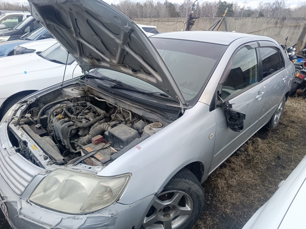 Автомобиль марки Toyota Corolla грз Н516KС27,2004 г.в., № кузова NZE1213287955,передний бампер в сколах, задний бампер отсутствует, с левой стороны сломано зеркало, вмятина багажника, повреждения по кузову, коррозия.
