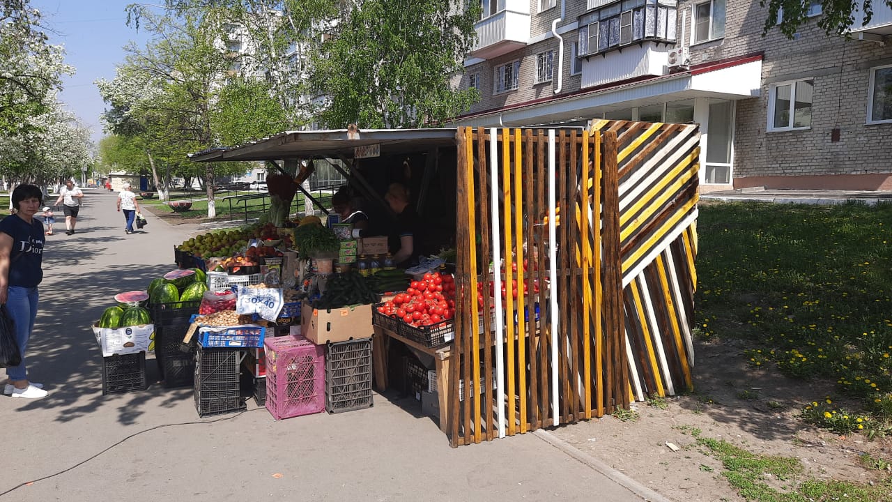 Торговый павильон для сезонной торговли овощами и фруктами Пролетарская, в районе здания № 46