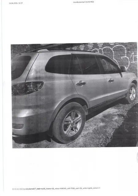 (№24-25-26) Транспортное средство - HYUNDAI SANTA FЕ 2.7 GLS АТ, 2008 г.в. г/н H229ОE11, VIN: KMHSH81DP8U377750, цвет серебристый. Пробег 224493.