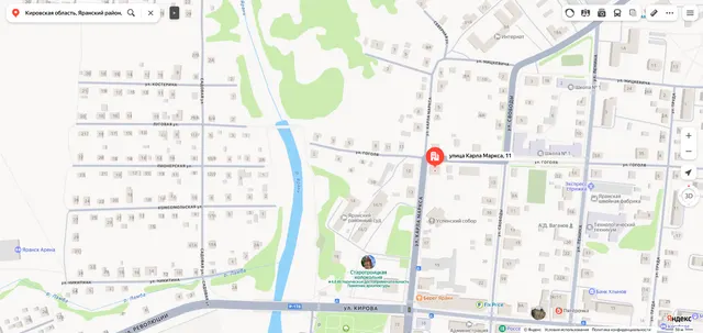 Доля в праве общей долевой собственности (102/1189 доли) на жилое помещение «квартира» площадью 192,2 кв.м., этаж № 2, кадастровый номер 43:39:030207:108, расположенное по адресу: Кировская область, Яранский район, г. Яранск, ул. Карла Маркса, д. 11, кв. 2