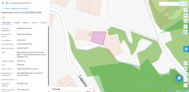 Продажа земельного участка