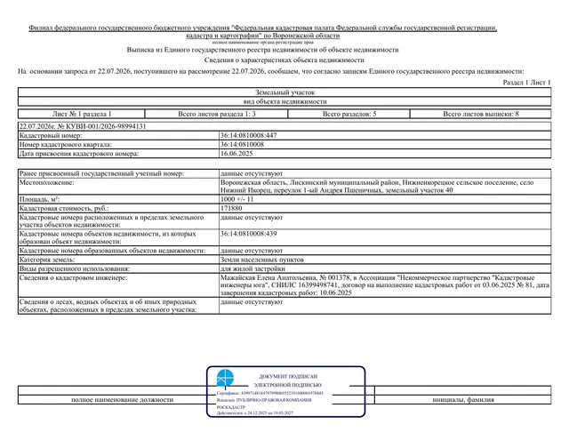 Продажа земельного участка