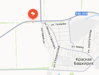 РФ, РБ, Абзелиловский район, СП Краснобашкирский сельсовет, а/д Магнитогорск-Аэропорт, на   4 км + 020 м, по направлению движения в г. Магнитогорск