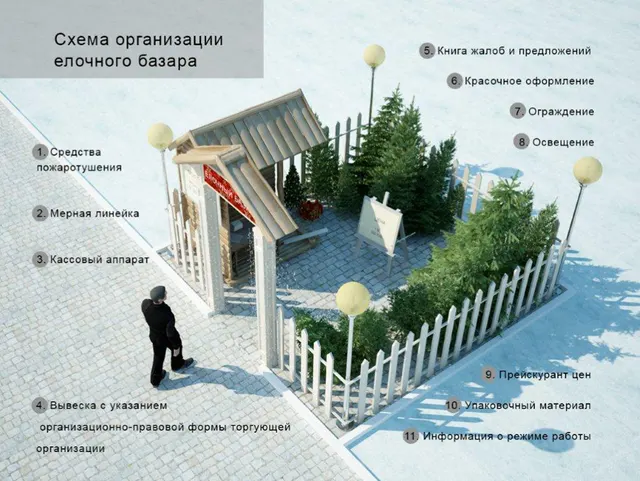 Право на размещение елочного базара по адресному ориентиру: г.о. Саранск, р.п. Луховка, ул.Октябрьская, 18а (в районе торгового ряда)