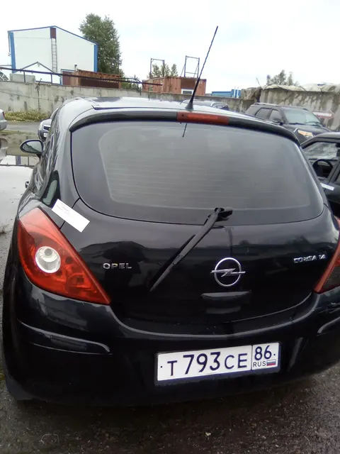 Автомобиль марки ОПЕЛЬ Корса, цвет черный, г.р.з. Т 793 СЕ 86, VIN W0L0SDL0884085540, г/в 2007. ТС имеет ограничения ФССП на регистрационные действия (ключи и документы отсутствуют, техническое состояние не проверялось, пробег не известен). Имущество продается в том виде, в каком оно есть, в случае продажи возврату/обмену не подлежит. За скрытые дефекты имущества Продавец ответственности не несет.