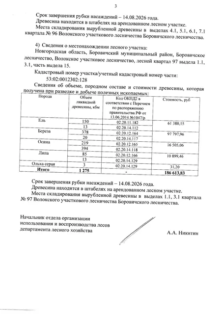 Древесина. Лот № 15.3