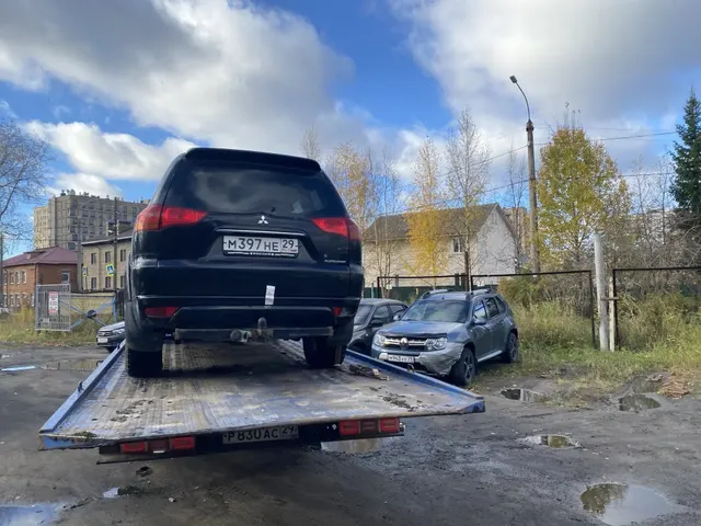 Транспортное средство Mitsubishi Pajero Sport, 2008 года выпуска, цвет - черный, VIN MMCGNKH809FZ01698, государственный номер М397НЕ29. Состояние ТС: коррозия по кузову, трещина на лобовом стекле и другие повреждения, не на ходу.