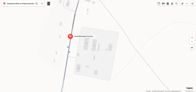 Нежилое здание «здание пилорамы» площадью 572,9 кв.м., кадастровый номер 43:23:330603:426, расположенное по адресу: Кировская область, Опаринский район, д. Культура, ул. Культуры 3 км, зд. 3а