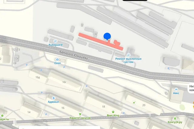 Нежилое здание (гаражи), пл. 590 кв.м., кад.№ 25:28:010034:77, адрес: Приморский край, г. Владивосток, в районе здания ул. Адмирала Юмашева, д. 18, соб-к ООО "Нева" ИНН 2543132652