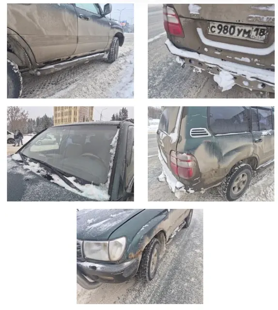 Легковой автомобиль TOYOTA LAND CRUISER, 1998 года выпуска, государственный номер С980УМ18, идентификационный номер (VIN) JТ111WJА005000747, № двигателя - 0020899, рабочий объём двигателя – 4677 куб. см, мощность двигателя 215 л.с.