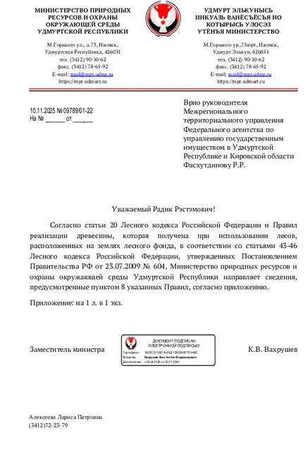 Лот № 37УР –  береза: деловая - 268 куб.м., дровяная - 88 куб.м. Всего древесины:  деловая – 268 куб.м, дровяная – 88 куб.м. (согласно данным Министерства природных ресурсов и охраны окружающей среды УР от 10.11.2025 № 09789/01-22).