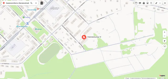Жилое помещение «квартира» площадью 51,3 кв. м., этаж № 1, кадастровый номер 43:24:010307:870, расположенное по адресу: Кировская область, Оричевский район, пгт. Мирный, ул. Спортивная, д. 12, кв. 11