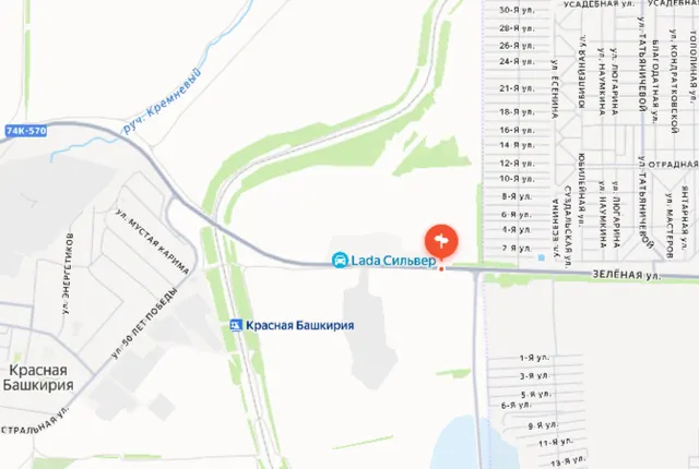 РФ, РБ, Абзелиловский район, СП Краснобашкирский сельсовет, а/д Магнитогорск-Аэропорт, на   0 км + 295 м, по направлению движения в Аэропорт