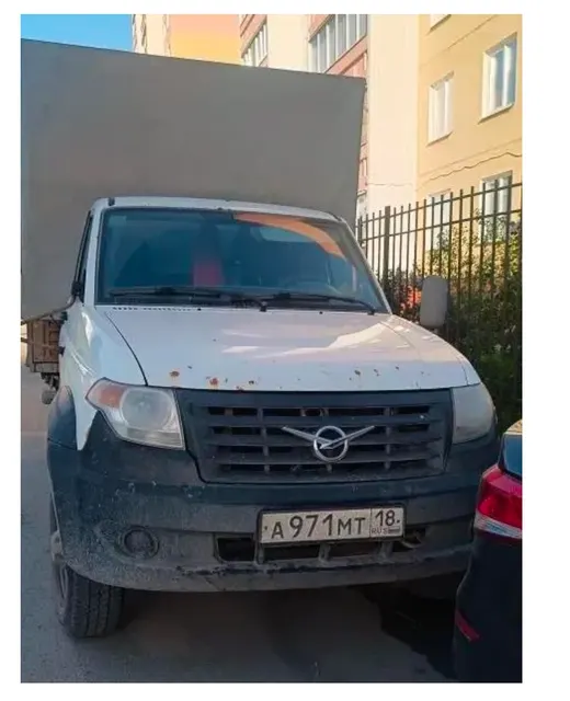 Грузовой фургон УАЗ 236021UAZ PROFI, 2017 года выпуска, государственный номер А971МТ18, идентификационный номер (VIN) XTT236021J1001564, № двигателя H3034245, рабочий объём двигателя – 2693 куб. см, мощность двигателя 150 л.с., 110,3 кВт.
