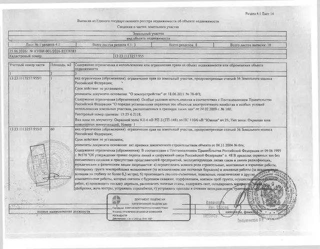 Земельный участок площадью 110+/-4 кв.м.
