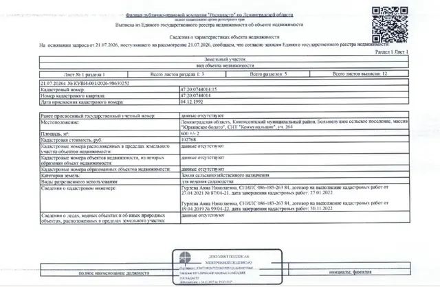 Арестованный в пользу взыскателя ПАО «Сбербанк», принадлежащий должнику Мажейке В.С. земельный участок кад.№ 47:20:0744014:15, общ.пл. 600+/-2 кв.м., расположенный по адресу: Ленинградская область, Кингисеппский муниципальный район, Большелуцкое сельское поселение, массив "Юркинское болото", СНТ "Коммунальщик", уч. 264